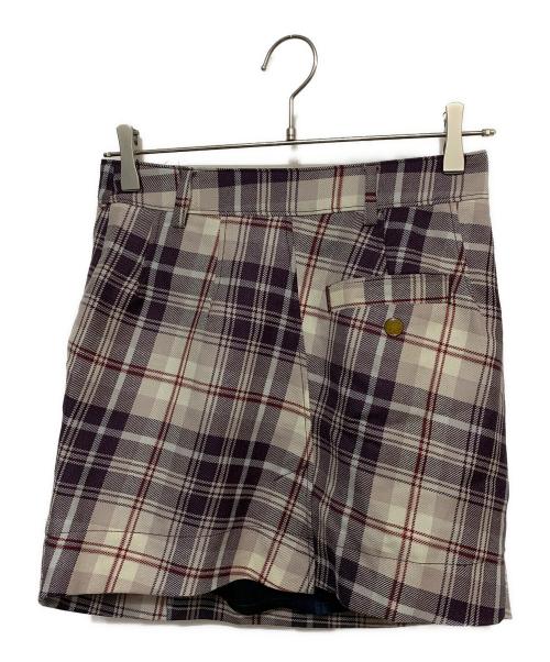 Vivienne Westwood RED LABEL（ヴィヴィアンウエストウッドレッドレーベル）Vivienne Westwood RED LABEL (ヴィヴィアンウエストウッドレッドレーベル) チェックスカート パープル サイズ:40 未使用品の古着・服飾アイテム