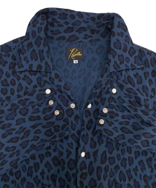Needles（ニードルズ）Needles (ニードルズ) レオパードシャツ ブルー サイズ:Mの古着・服飾アイテム
