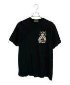 Hysteric Glamourヒステリックグラマー）の古着「スタッフ プリントTシャツ」｜ブラック