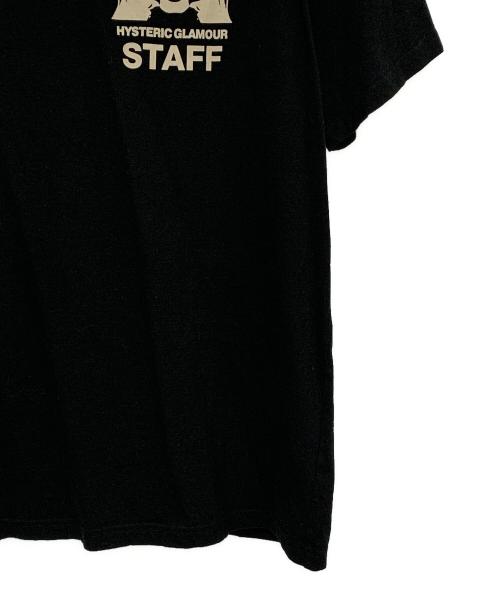 Hysteric Glamour（ヒステリックグラマー）Hysteric Glamour (ヒステリックグラマー) スタッフ プリントTシャツ ブラック サイズ:XLの古着・服飾アイテム