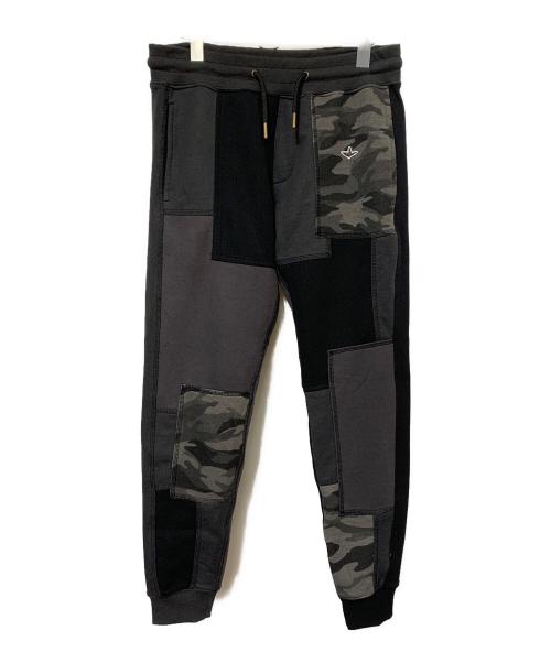 1PIU1UGUALE3 RELAX（ウノピゥウノウグァーレトレ リラックス）1PIU1UGUALE3 RELAX (ウノピゥウノウグァーレトレ リラックス) スウェットパンツ ブラック×グレー サイズ:Sの古着・服飾アイテム