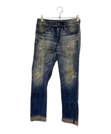 BEAMS（ビームス）の古着「転写デザイン スウェットパンツ」｜インディゴ