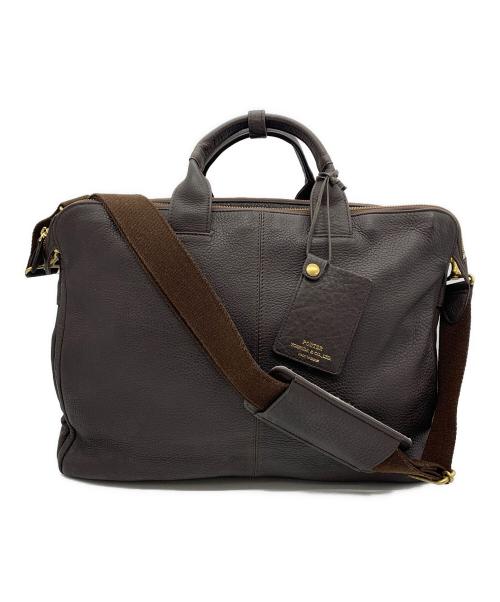 PORTER（ポーター）PORTER (ポーター) WITH  2WAY BRIEFCASE ブラウンの古着・服飾アイテム