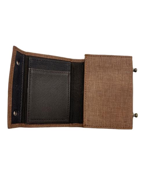 M+（エムピウ）m+ (エムピウ) 3つ折り財布 ブラウンの古着・服飾アイテム