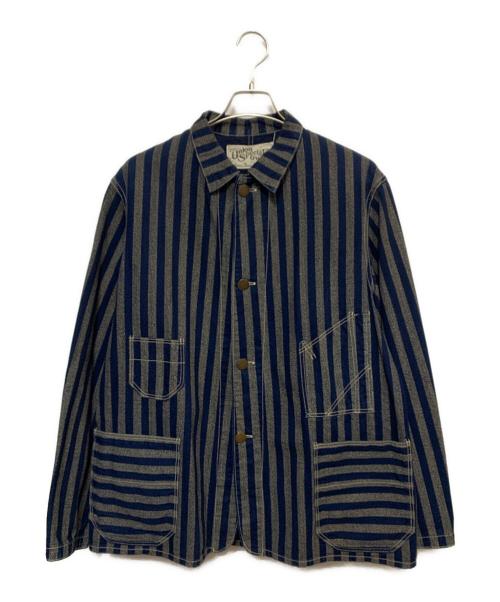 freewheelers（フリーホイーラーズ）freewheelers (フリーホイーラーズ) プロモントリーコート グレー×ネイビー サイズ:Ｌの古着・服飾アイテム