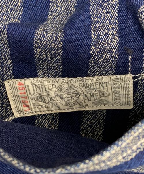 freewheelers（フリーホイーラーズ）freewheelers (フリーホイーラーズ) プロモントリーコート グレー×ネイビー サイズ:Ｌの古着・服飾アイテム