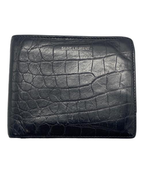 Saint Laurent Paris（サンローランパリ）Saint Laurent Paris (サンローランパリ) 2つ折り財布 ブラックの古着・服飾アイテム