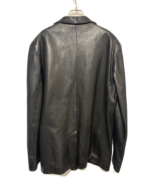 agnes b homme（アニエスベーオム）agnes b homme (アニエスベーオム) ラムレザージャケット ブラック サイズ:54の古着・服飾アイテム