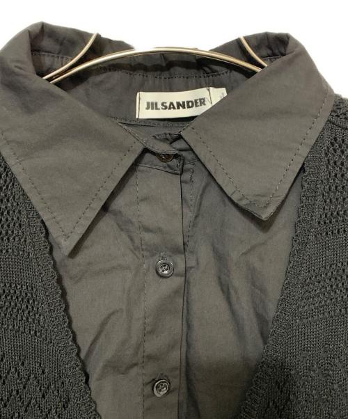 JIL SANDER（ジルサンダー）JIL SANDER (ジルサンダー) ドッキングワンピース ブラック サイズ:表記無しの古着・服飾アイテム