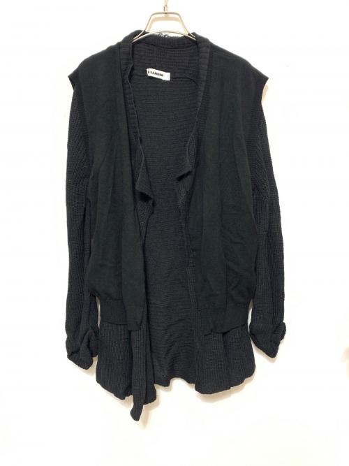 JIL SANDER（ジルサンダー）JIL SANDER (ジルサンダー) ドッキングカーディガン ブラック サイズ:表記無しの古着・服飾アイテム