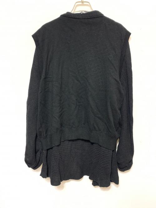 JIL SANDER（ジルサンダー）JIL SANDER (ジルサンダー) ドッキングカーディガン ブラック サイズ:表記無しの古着・服飾アイテム