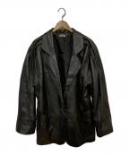 Jean Paul GAULTIERジャンポールゴルチェ）の古着「レザーテーラードジャケット」｜ブラック