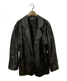 Jean Paul GAULTIER（ジャンポールゴルチェ）の古着「レザーテーラードジャケット」｜ブラック