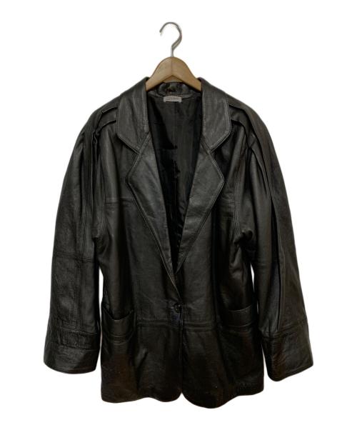 Jean Paul GAULTIER（ジャンポールゴルチェ）Jean Paul GAULTIER (ジャンポールゴルチェ) レザーテーラードジャケット ブラック サイズ:T158-164の古着・服飾アイテム