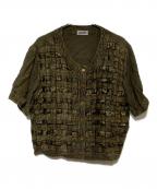 Jean Paul GAULTIERジャンポールゴルチェ）の古着「編み込み半袖シャツ」｜オリーブ