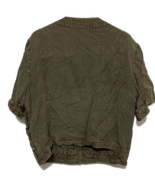 Jean Paul GAULTIER（ジャンポールゴルチェ）Jean Paul GAULTIER (ジャンポールゴルチェ) 編み込み半袖シャツ オリーブ サイズ:表記無しの古着・服飾アイテム