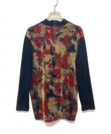 Jean Paul Gaultier homme（ジャンポールゴルチェオム）の古着「ベロアカットソー」｜ブラック×レッド×ゴールド