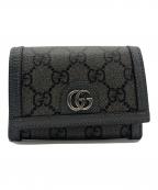 GUCCIグッチ）の古着「オフィディアライン　カードケース」｜グレー