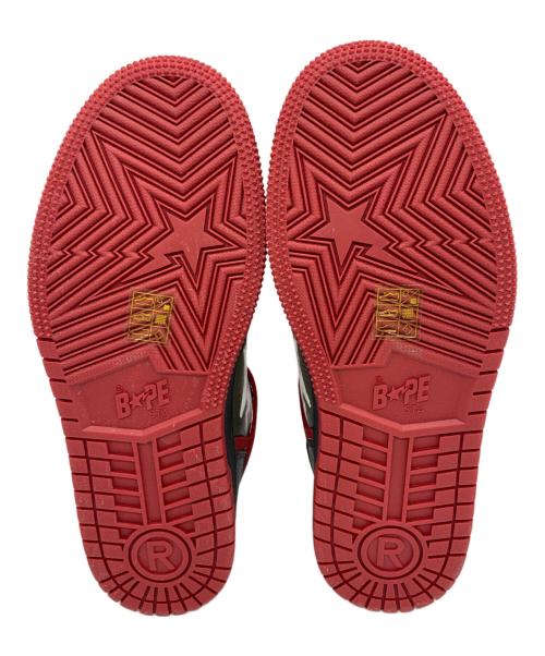 A BATHING APE（ア ベイシング エイプ）A BATHING APE (ア ベイシング エイプ) ハイカットスニーカー グリーン×ブラウン×レッド サイズ:9 未使用品の古着・服飾アイテム