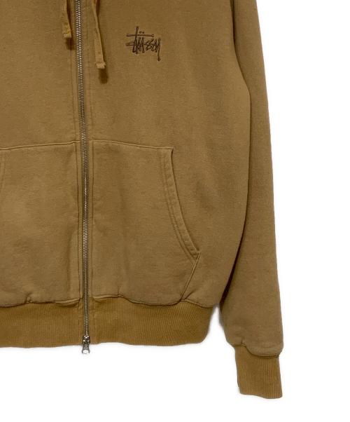 stussy（ステューシー）stussy (ステューシー) 裏サーマルジップパーカー ブラウン サイズ:Mの古着・服飾アイテム