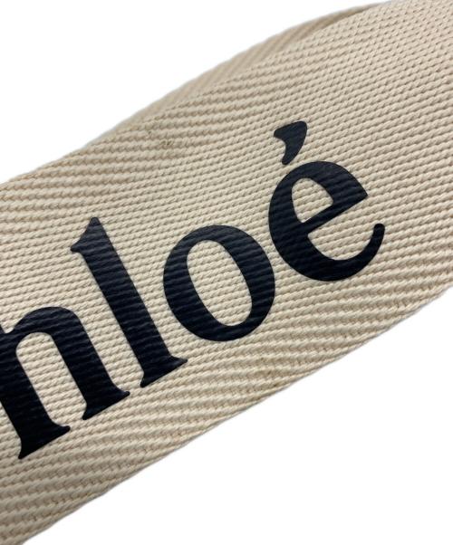 Chloe（クロエ）Chloe (クロエ) WOODYトートバッグ ミディアム ホワイト×ブラウンの古着・服飾アイテム