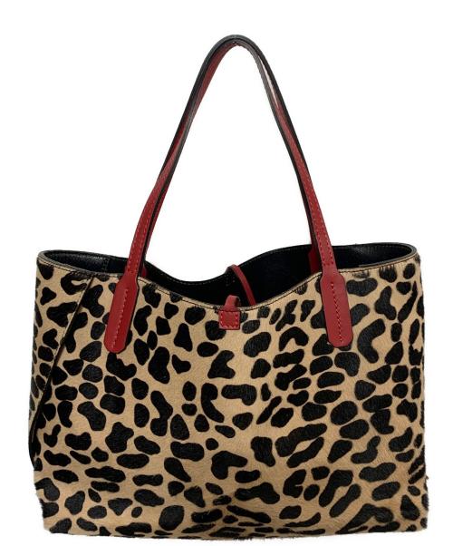 GIANNI CHIARINI（ジャンニ キアリーニ）GIANNI CHIARINI (ジャンニ キアリーニ) トートバッグ ベージュ×ブラック×レッドの古着・服飾アイテム