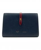 CELINEセリーヌ）の古着「マルチファンクション ラージ」｜ネイビー×ボルドー