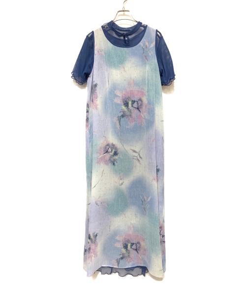 ISSEY MIYAKE（イッセイミヤケ）ISSEY MIYAKE (イッセイミヤケ) ノースリーブワンピース ブルー サイズ:1の古着・服飾アイテム