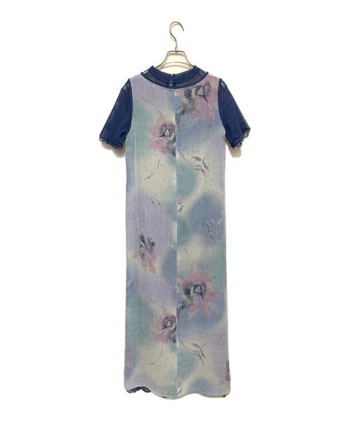 ISSEY MIYAKE（イッセイミヤケ）ISSEY MIYAKE (イッセイミヤケ) ノースリーブワンピース ブルー サイズ:1の古着・服飾アイテム