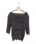 pleasure preciousプリーツプリーツ）の古着「プリーツカットソー」｜ブラウン