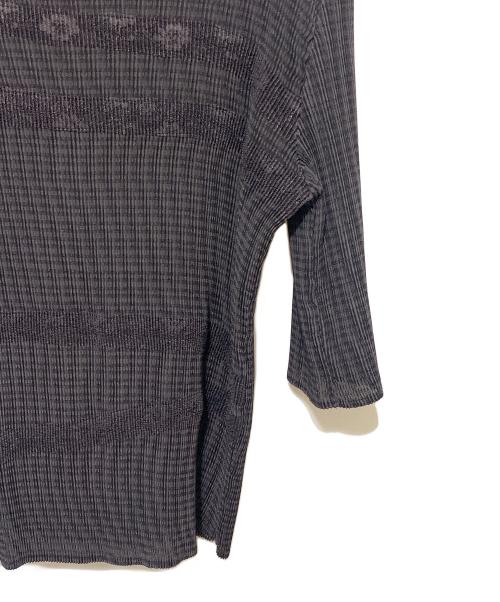 pleasure precious（プリーツプリーツ）pleasure precious (プリーツプリーツ) プリーツカットソー ブラウン サイズ:3の古着・服飾アイテム