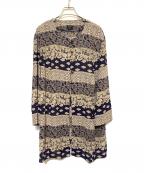 Jean Paul Gaultier FEMMEジャンポールゴルチエ フェム）の古着「七分丈ブラウス」｜ネイビー×ベージュ