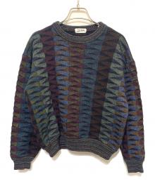 Jean Paul GAULTIER（ジャンポールゴルチェ）の古着「厚手セーター」｜パープル×ブラック