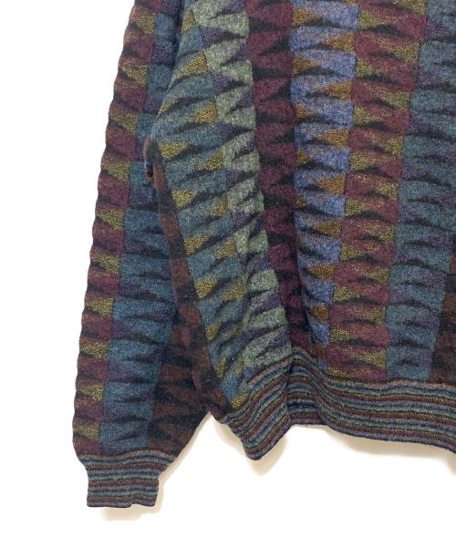 Jean Paul GAULTIER（ジャンポールゴルチェ）Jean Paul GAULTIER (ジャンポールゴルチェ) 厚手セーター パープル×ブラック サイズ:表記無しの古着・服飾アイテム