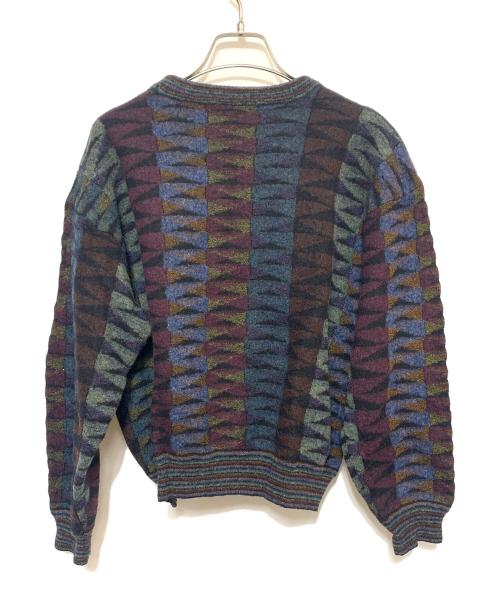 Jean Paul GAULTIER（ジャンポールゴルチェ）Jean Paul GAULTIER (ジャンポールゴルチェ) 厚手セーター パープル×ブラック サイズ:表記無しの古着・服飾アイテム