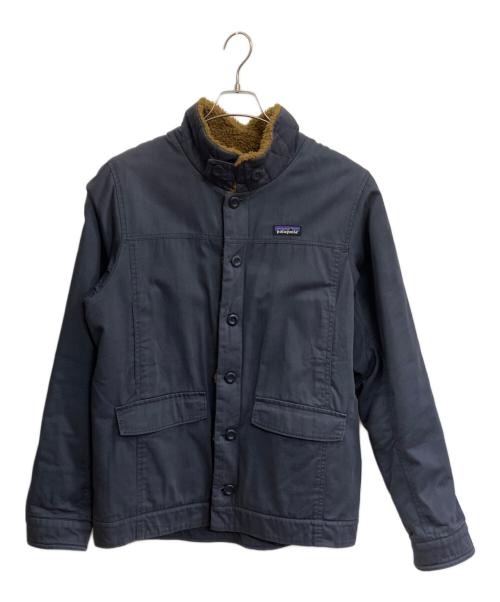 Patagonia（パタゴニア）Patagonia (パタゴニア) デッキジャケット ネイビー×ブラウン サイズ:Mの古着・服飾アイテム