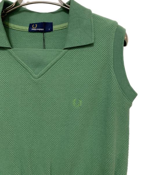 FRED PERRY（フレッドペリー）FRED PERRY (フレッドペリー) ノースリーブポロワンピース グリーン サイズ:8　 未使用品の古着・服飾アイテム