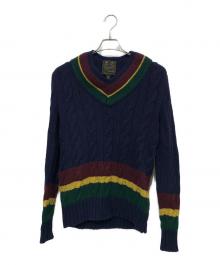 POLO RALPH LAUREN（ポロ・ラルフローレン）の古着「カシミアブレンドニット」｜ネイビー