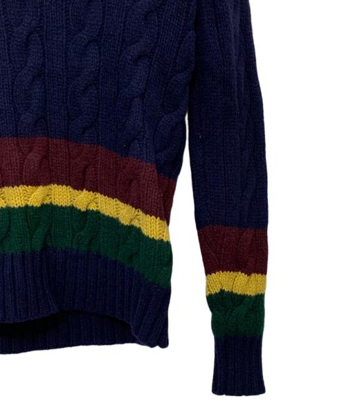 POLO RALPH LAUREN（ポロ・ラルフローレン）POLO RALPH LAUREN (ポロ・ラルフローレン) カシミアブレンドニット ネイビー サイズ:XSの古着・服飾アイテム