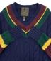 中古・古着 POLO RALPH LAUREN (ポロ・ラルフローレン) カシミアブレンドニット ネイビー サイズ:XS：9000円