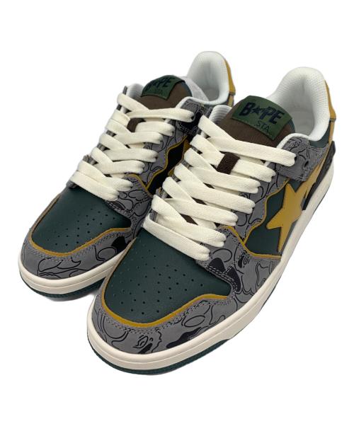A BATHING APE（ア ベイシング エイプ）A BATHING APE (ア ベイシング エイプ) Bape Sk8 Sta グリーン×グレー サイズ:26の古着・服飾アイテム