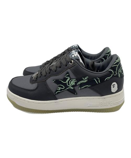 A BATHING APE（ア ベイシング エイプ）A BATHING APE (ア ベイシング エイプ) BAPE STA TEXT CODE CAMO グレー サイズ:26.5の古着・服飾アイテム