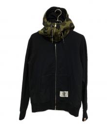 A BATHING APE（ア ベイシング エイプ）の古着「ジップアップフーディー」｜ブラック
