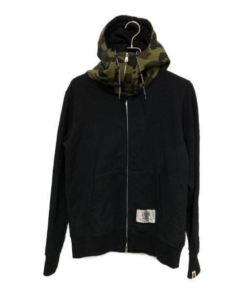 A BATHING APE（ア ベイシング エイプ）A BATHING APE (ア ベイシング エイプ) ジップアップフーディー ブラック サイズ:Mの古着・服飾アイテム