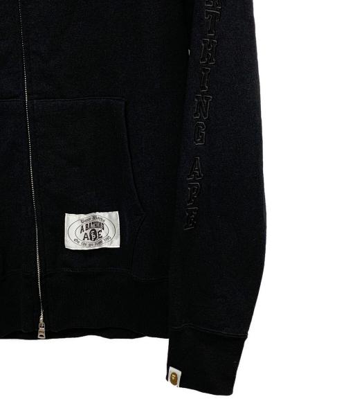 A BATHING APE（ア ベイシング エイプ）A BATHING APE (ア ベイシング エイプ) ジップアップフーディー ブラック サイズ:Mの古着・服飾アイテム