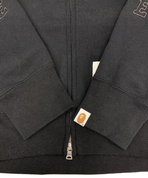 A BATHING APE（ア ベイシング エイプ）A BATHING APE (ア ベイシング エイプ) ジップアップフーディー ブラック サイズ:Mの古着・服飾アイテム