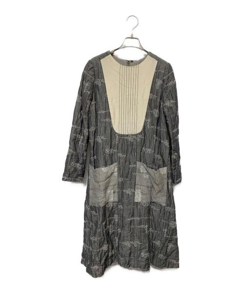 GASA*（ガサ）GASA* (ガサ) 長袖ワンピース グレー サイズ:記載なしの古着・服飾アイテム