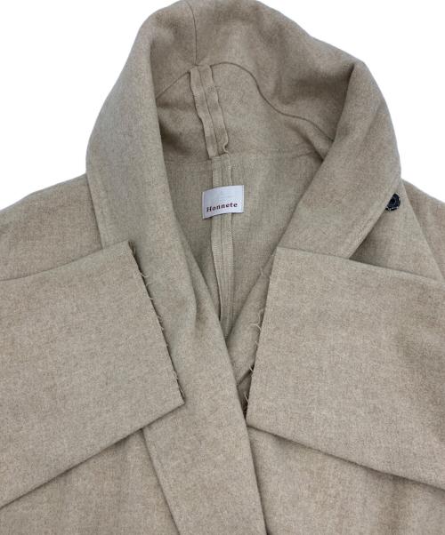 Honnete（オネット）Honnete (オネット) ショールカラーワイドコート ベージュ サイズ:表記無しの古着・服飾アイテム