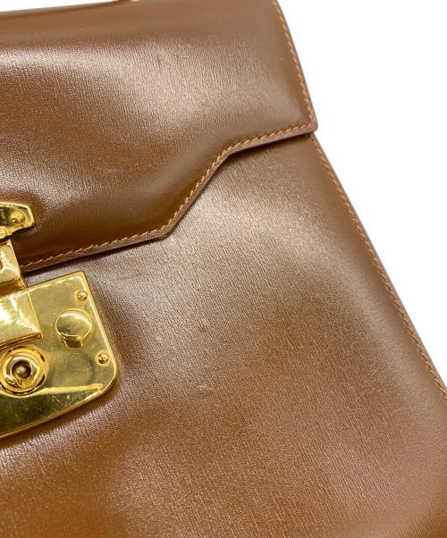 GUCCI（グッチ）GUCCI (グッチ) レディロック2WAYハンドバッグ ブラウンの古着・服飾アイテム