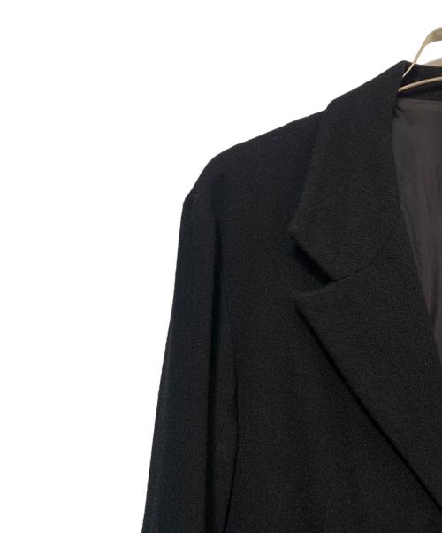 GROUND Y（グラウンドワイ）GROUND Y (グラウンドワイ) アシンメトリーロングテーラードジャケット ブラック サイズ:3の古着・服飾アイテム